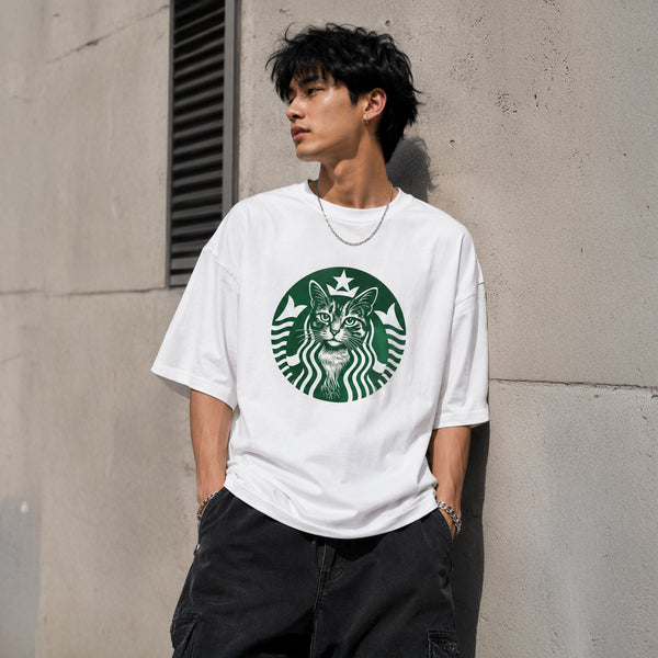 BILLABUCKS Cat - Oversized Heavyweight T-Shirt