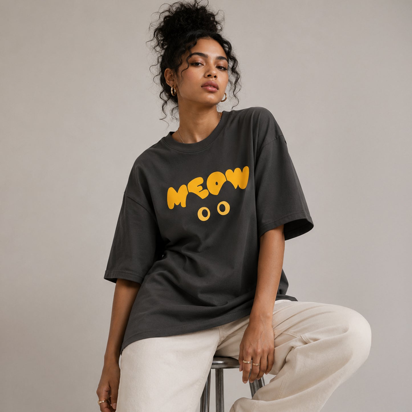 MEOW - Oversized Heavyweight T Shirt