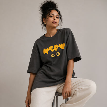 MEOW - Oversized Heavyweight T Shirt