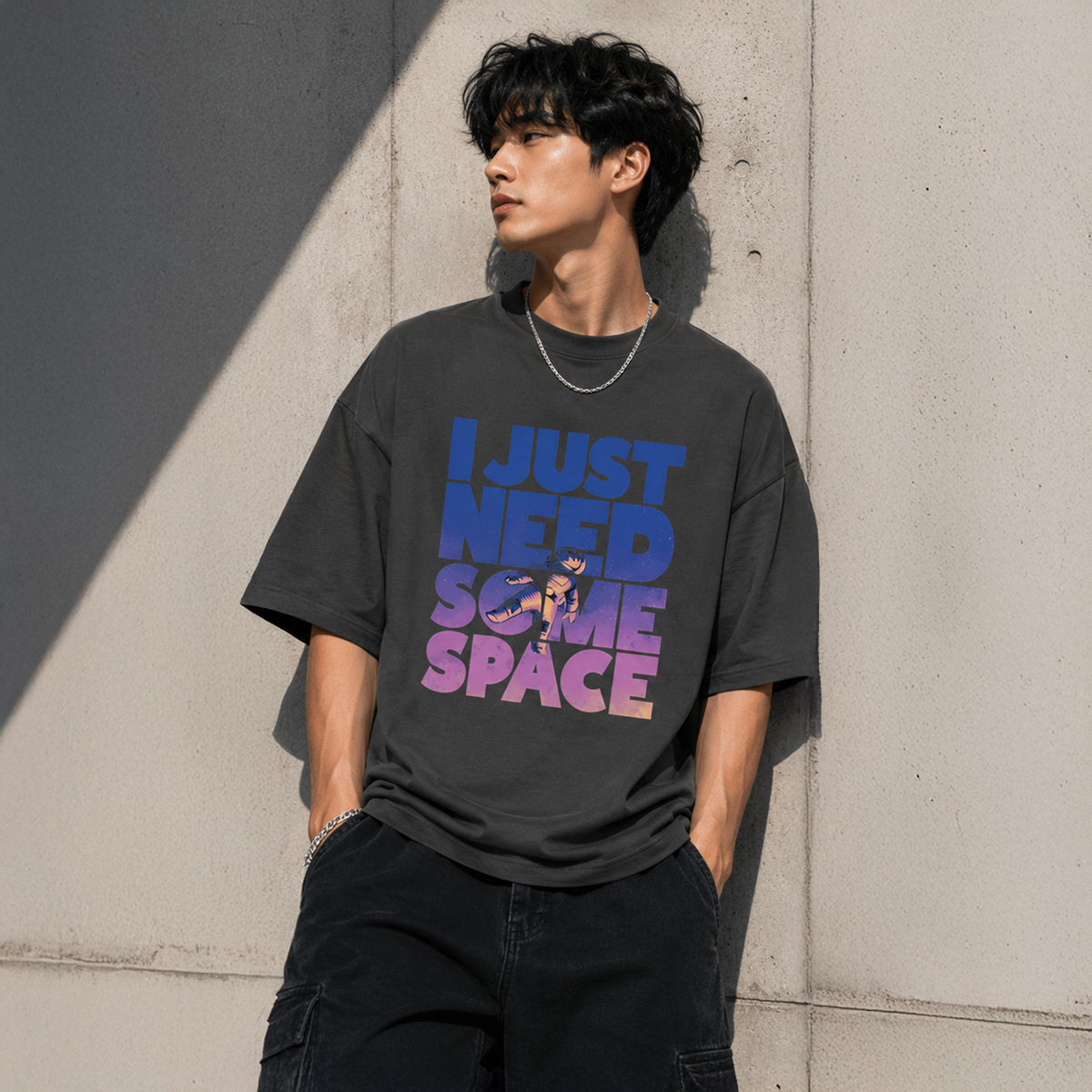 I JUST NEED SPACE - Oversized Heavyweight T-Shirt