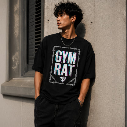 GYM RAT - Oversized Heavyweight T Shirt