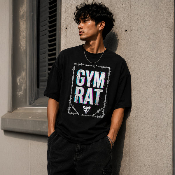 GYM RAT - Oversized Heavyweight T Shirt