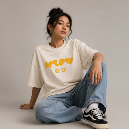 MEOW - Oversized Heavyweight T Shirt