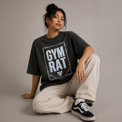 GYM RAT - Oversized Heavyweight T Shirt