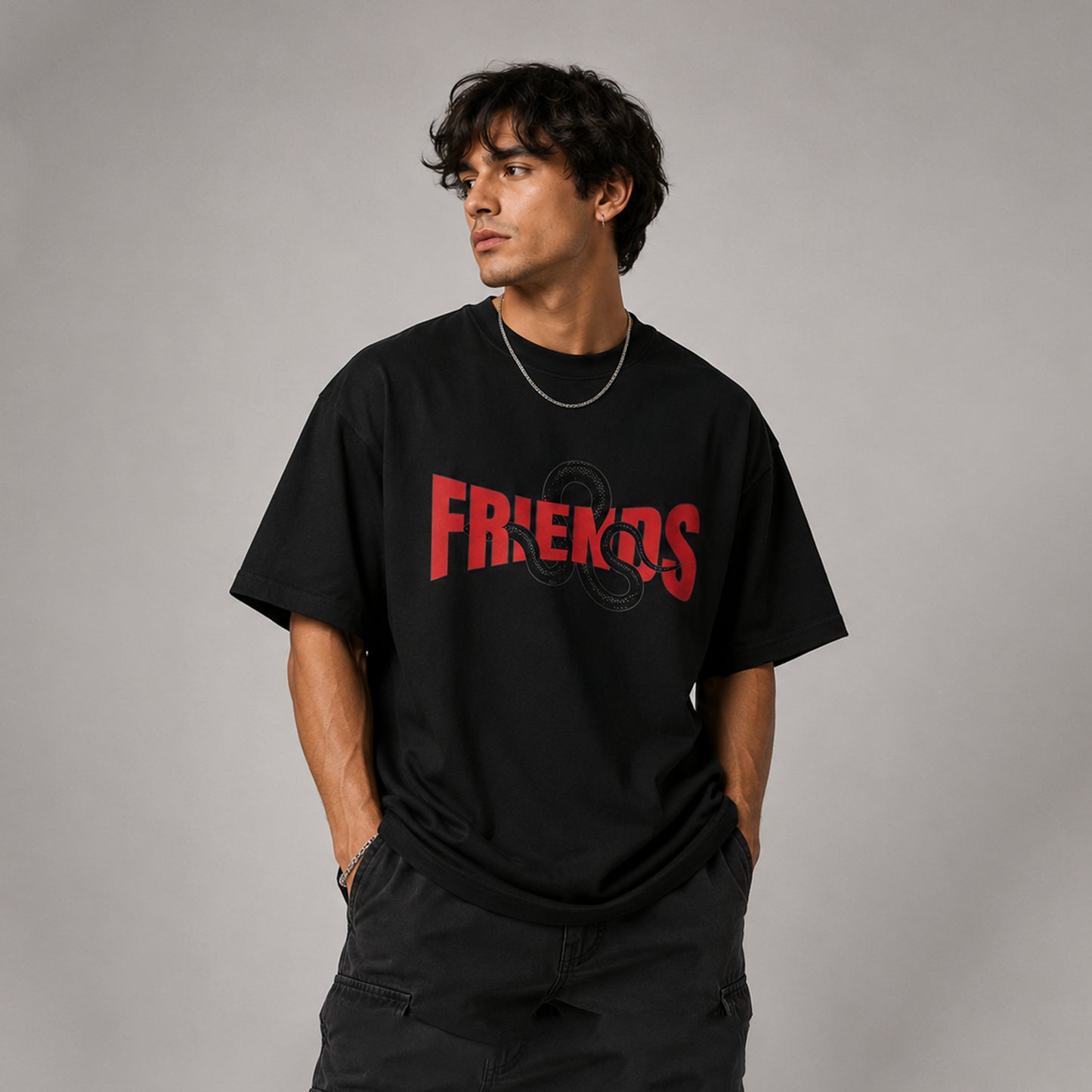 FRIENDS Snake - Oversized Heavyweight T Shirt
