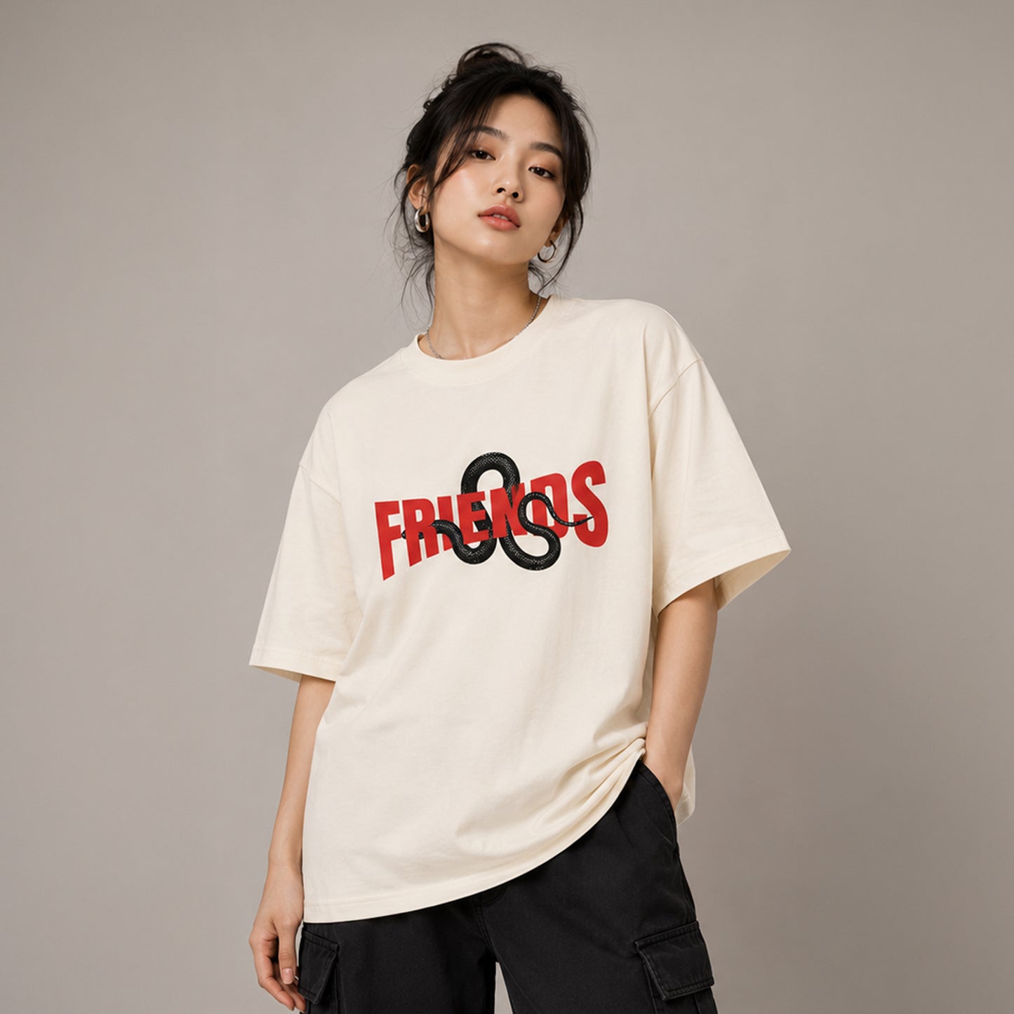 FRIENDS Snake - Oversized Heavyweight T Shirt