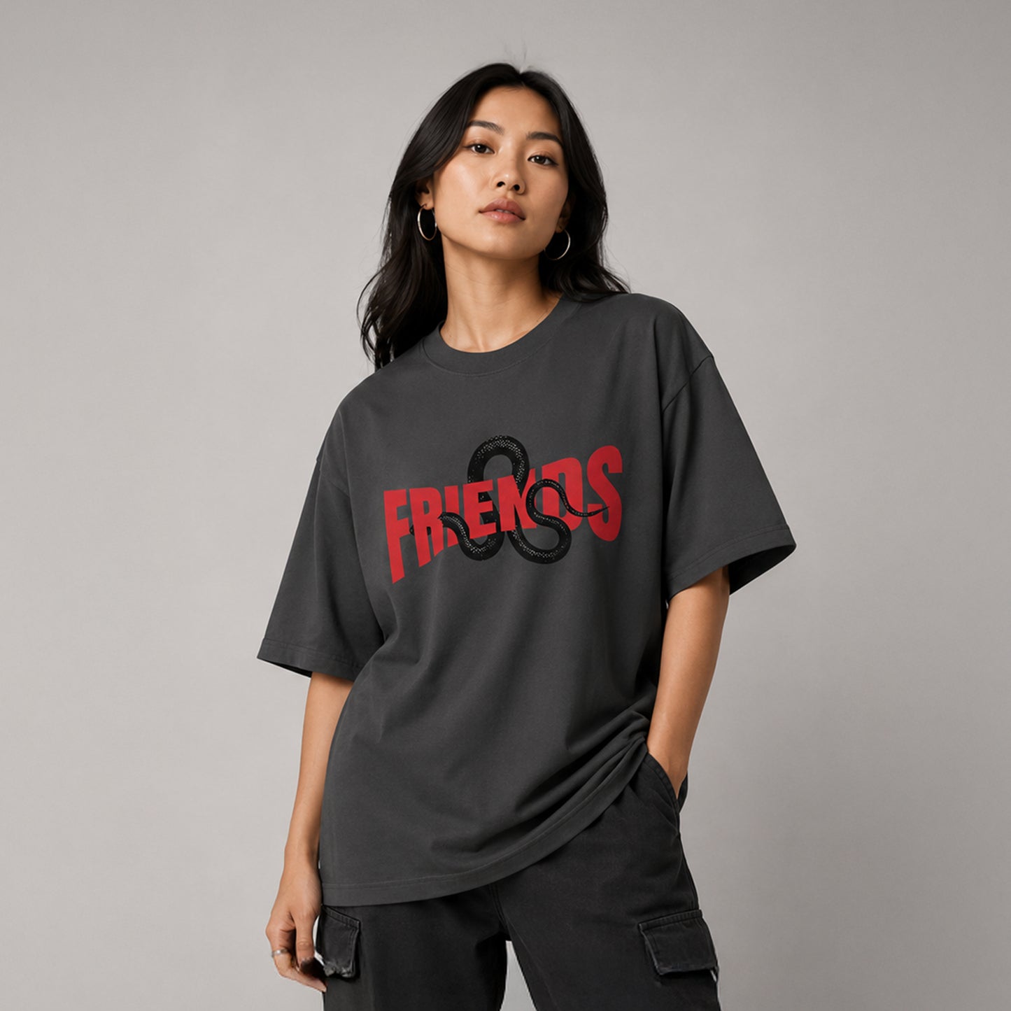 FRIENDS Snake - Oversized Heavyweight T Shirt