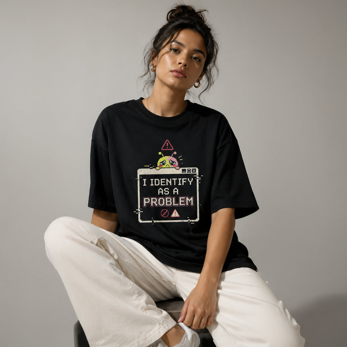 I IDENTIFY AS A PROBLEM - Oversized Heavyweight T-Shirt