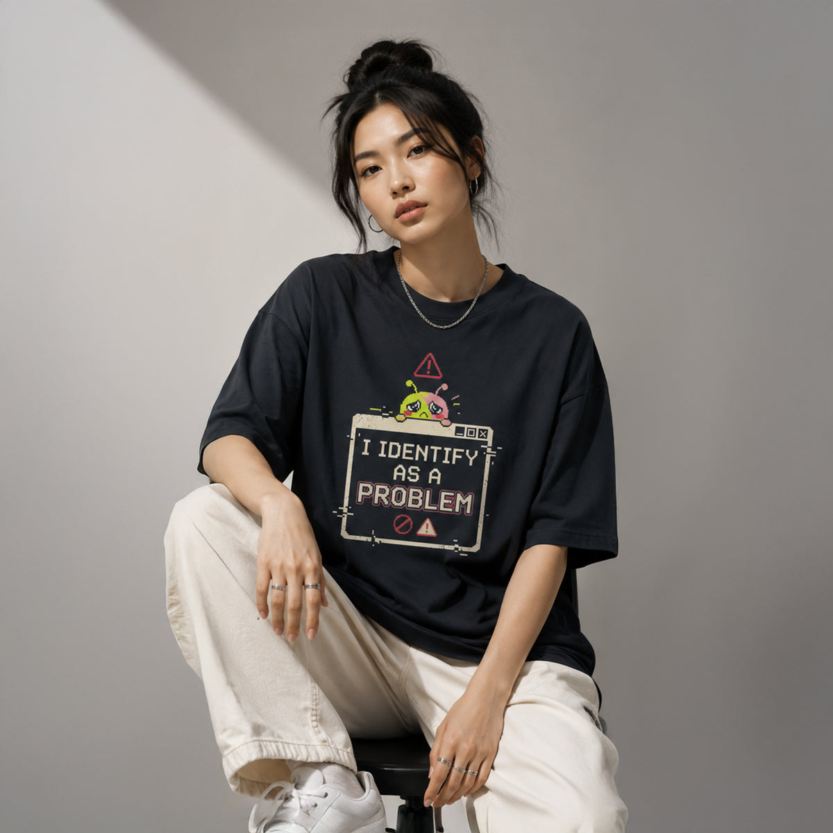 I IDENTIFY AS A PROBLEM - Oversized Heavyweight T-Shirt