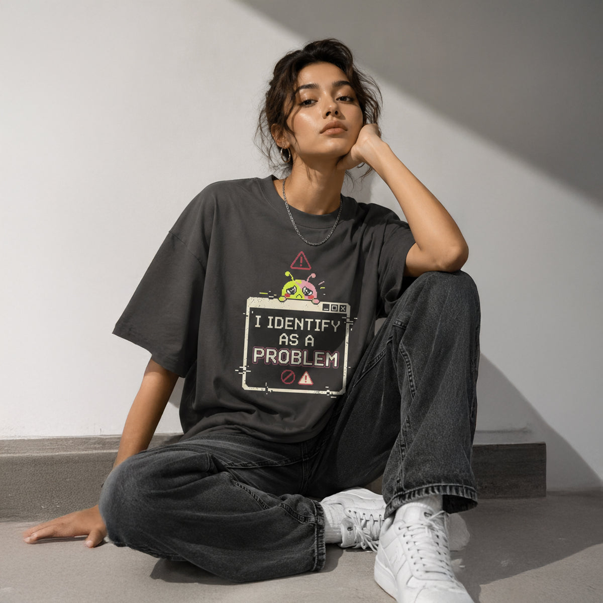 I IDENTIFY AS A PROBLEM - Oversized Heavyweight T-Shirt