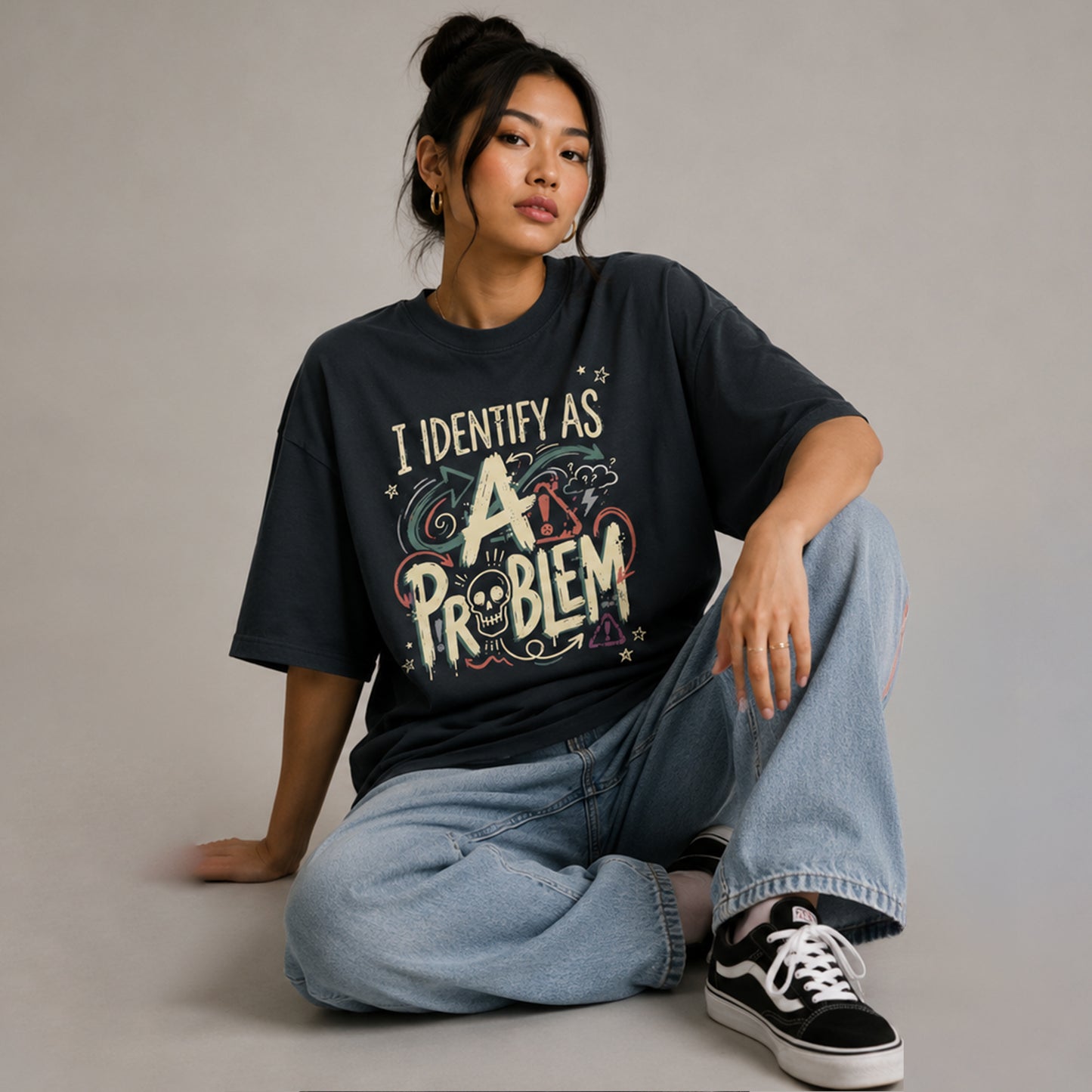 IDENTIFY AS A PROBLEM - Oversized Heavyweight T Shirt