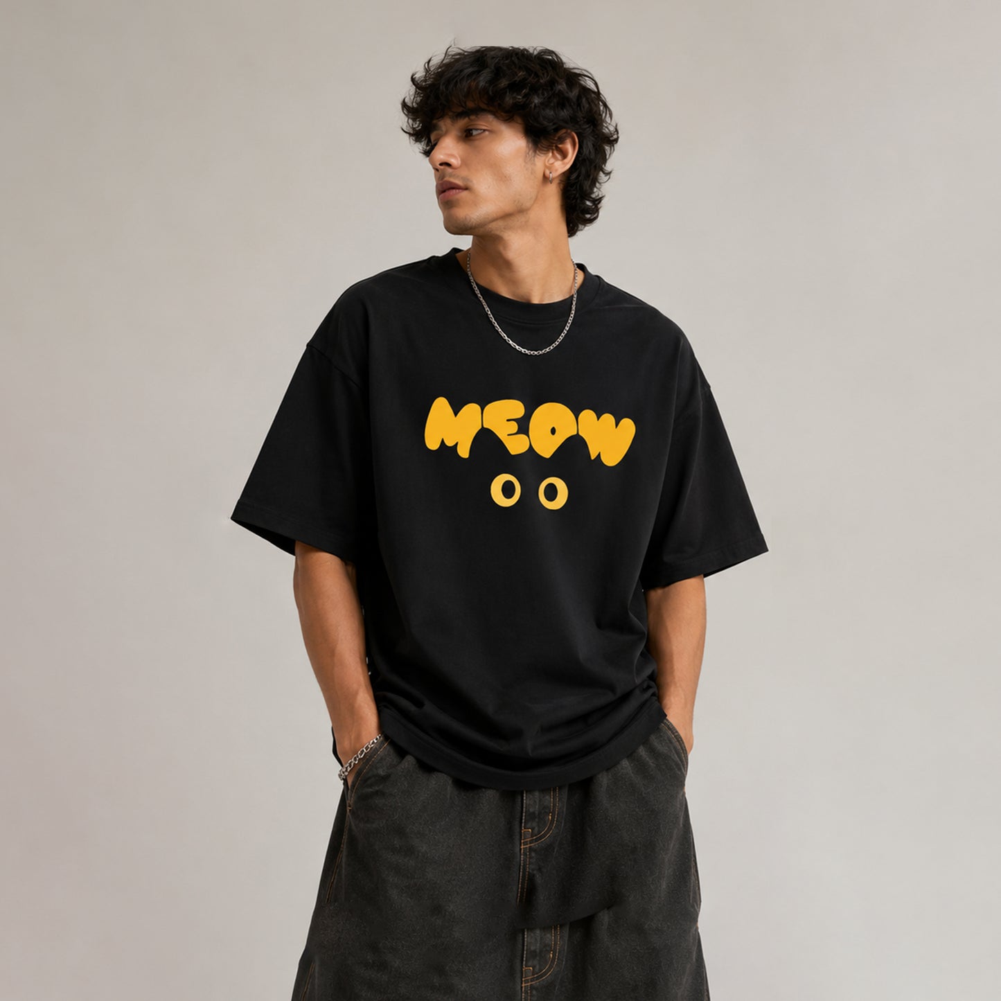 MEOW - Oversized Heavyweight T Shirt
