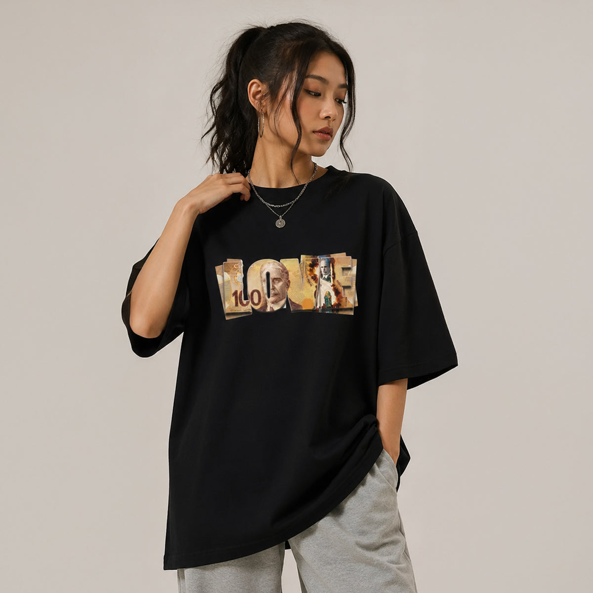LOVE MONEY - Oversized Heavyweight T-Shirt