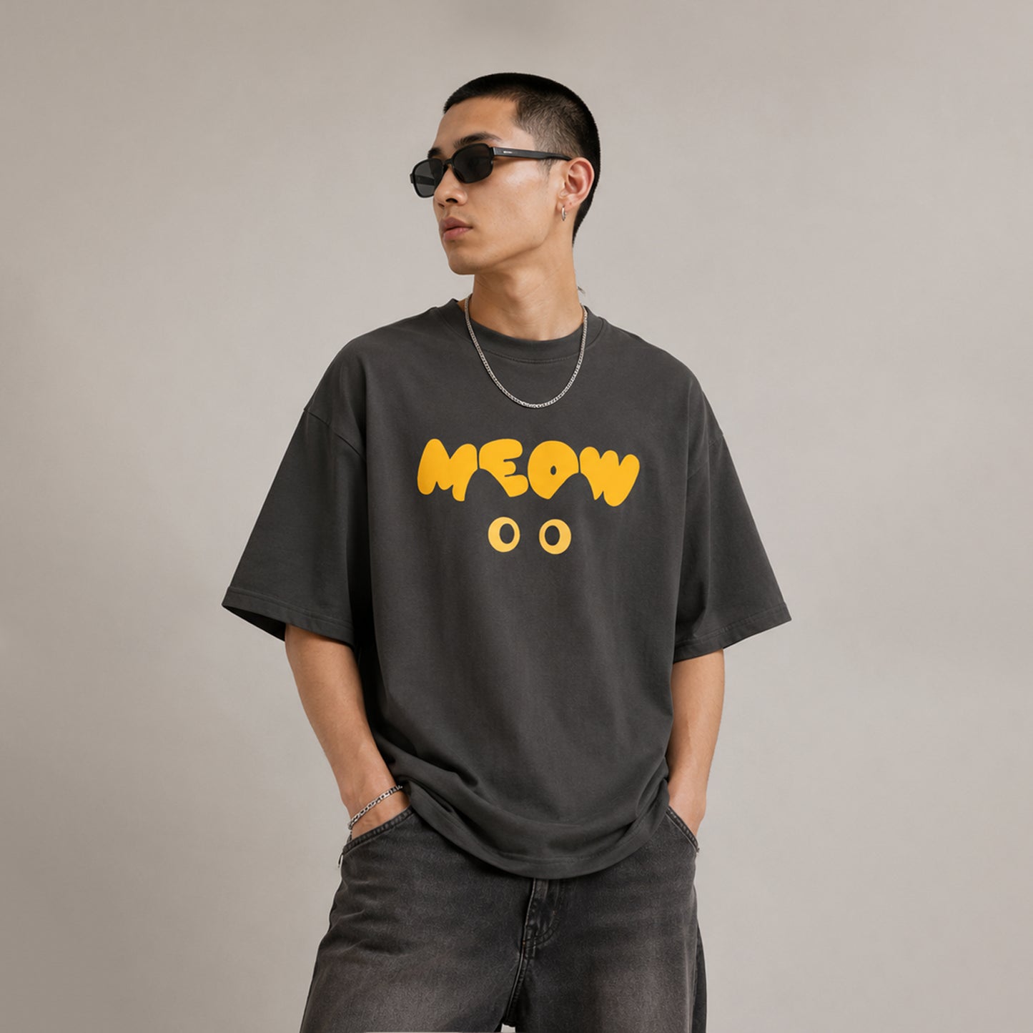 MEOW - Oversized Heavyweight T Shirt