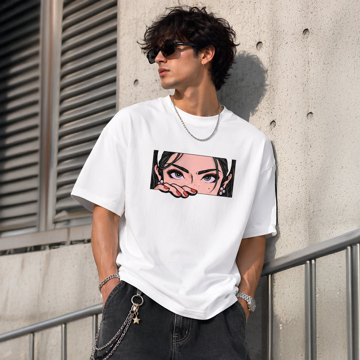 PEEKABOO Eyes - Oversized Heavyweight T-Shirt