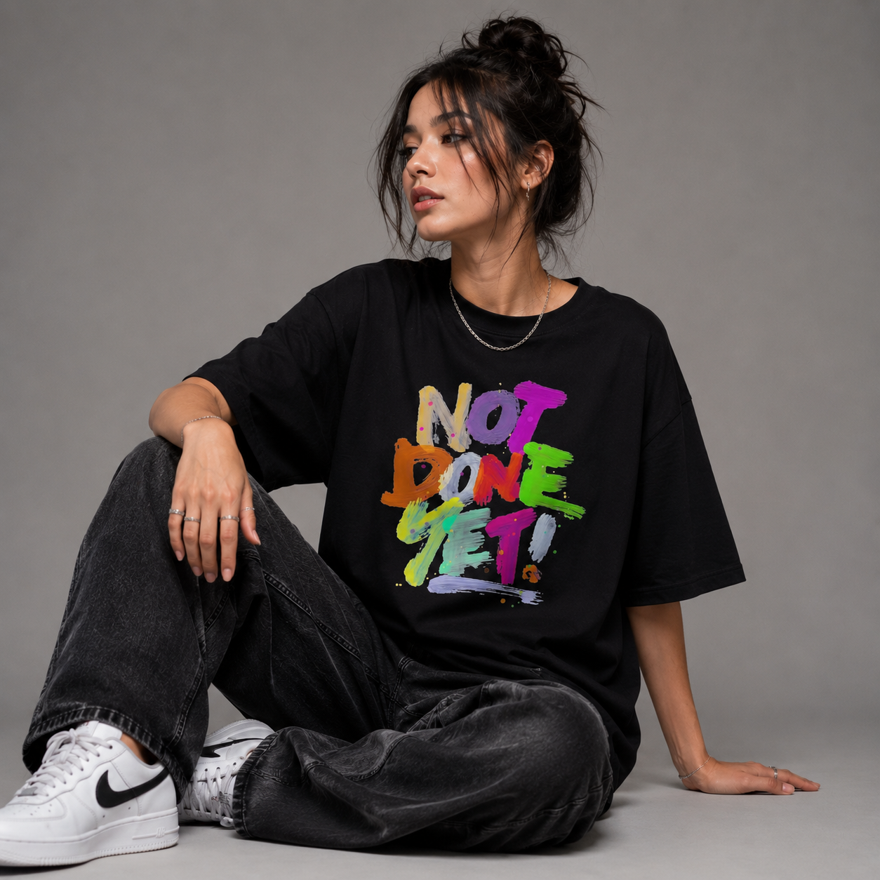 NOT DONE YET - Oversized Heavyweight T Shirt