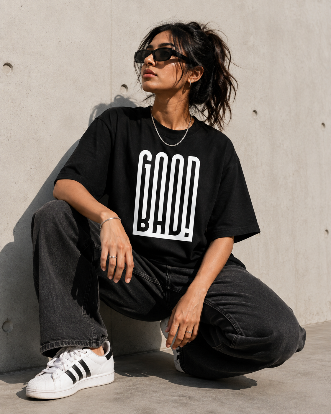 GOOD BAD - Oversized Heavyweight T Shirt