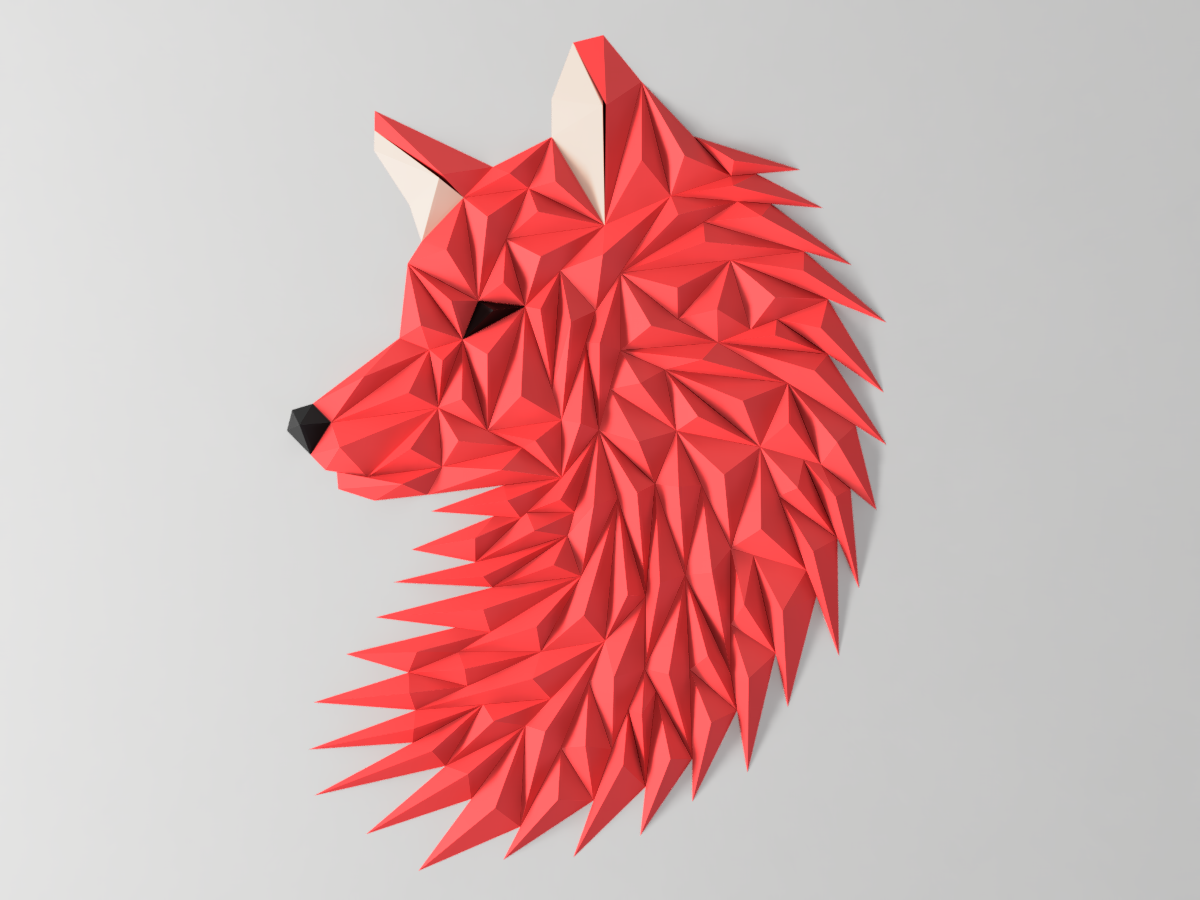 Geometric Wolf Wall Art