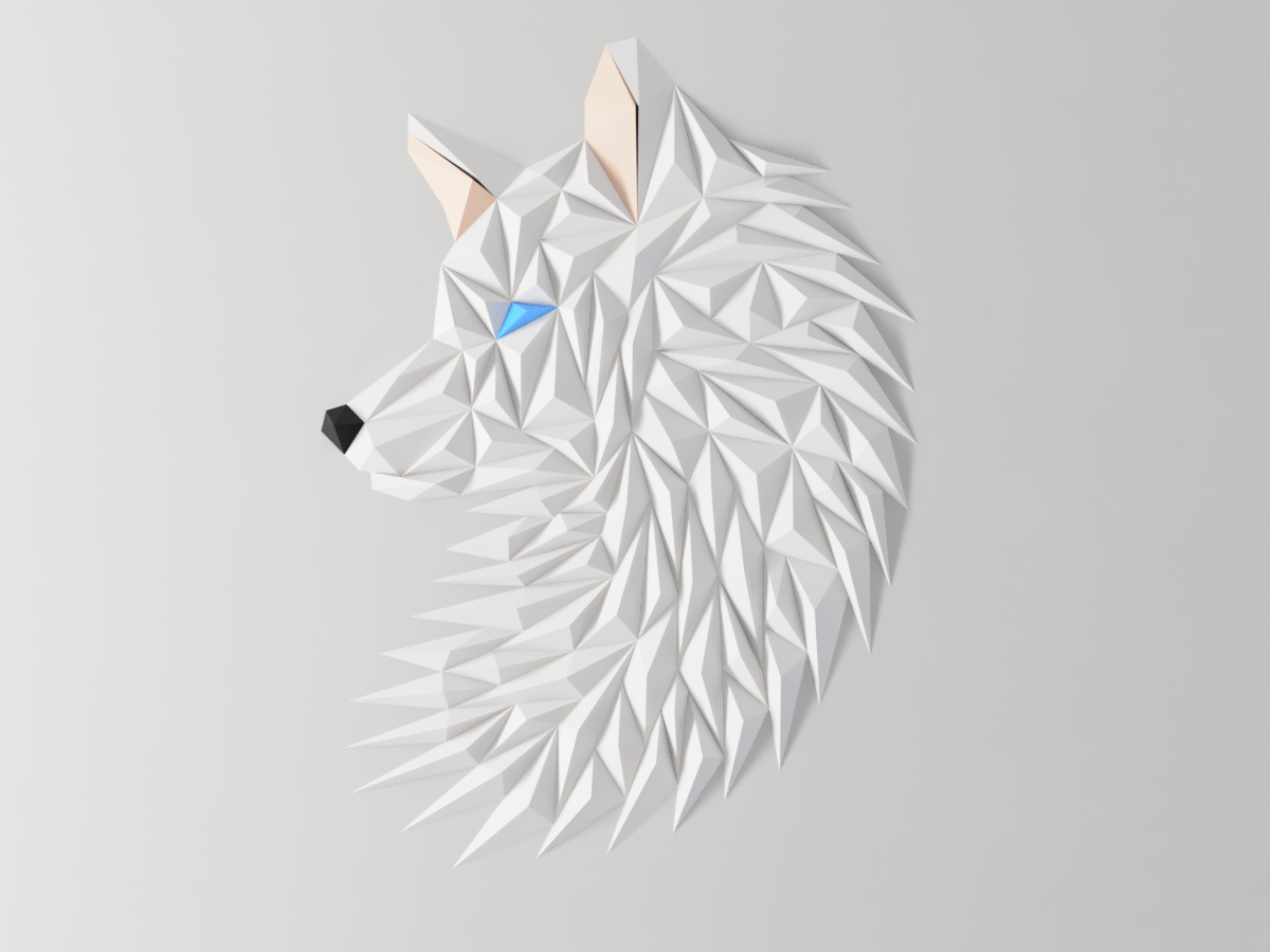 Geometric Wolf Wall Art