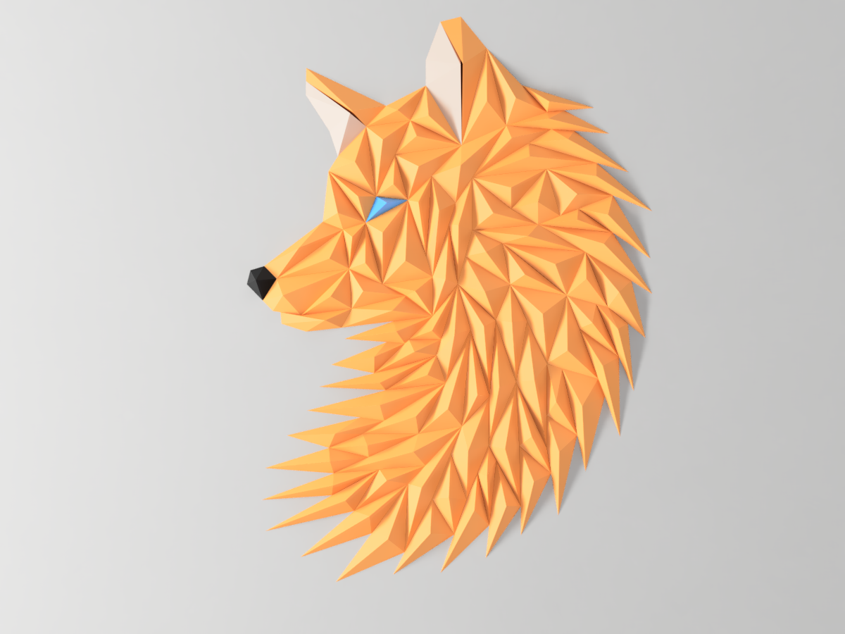 Geometric Wolf Wall Art